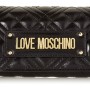 Love Moschino PORTAF.Quilted Nappa PU, Portafogli Donna, Nero, Normale