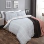 Dreamscene, set copripiumino reversibile con federa in tartan, colore rosa e grigio argento