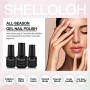 Shelloloh Set di smalti UV per unghie con lampada, 8 smalti UV 36 W UV / LED completo per nail art