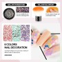 Shelloloh Set di smalti UV per unghie con lampada, 8 smalti UV 36 W UV / LED completo per nail art