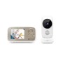 Motorola MBP 483 - Baby Monitor con Telecamera 2.8" - con Schermo a Colori e Connessione a Infrarossi - Bianco