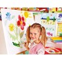 Idena 60031 - Telaio con tela in 100% cotone, 380 g/m², certificato FSC, per colori a olio e acrilico, ca. 30 x 30 cm, bianco