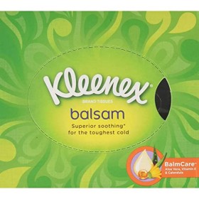Kleenex Balsam - Fazzoletti per il viso (balsamo protettivo per sintomi di raffreddore e influenza), confezione da 1 scatola