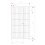 Porta Zincata a Caldo per Recinti Dimensioni Altezza 180 Cm Larghezza cm 100