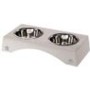 Doppia ciotola Ferplast Legno - 2 x 1,2 l, L 49,5 x P 23 x H 9,6 cm