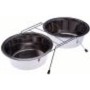 Ciotola doppia in acciaio con supporto - 2 x 1,65 l, Ø 21 cm