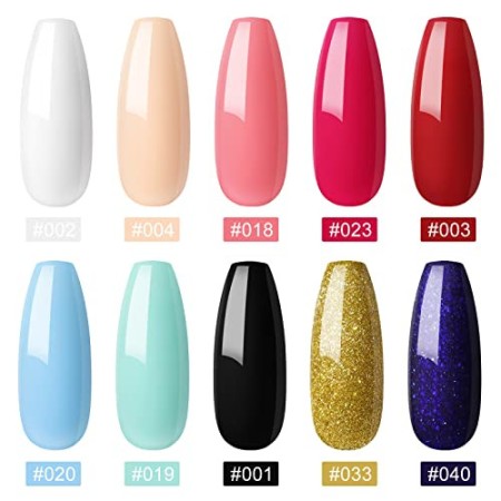 Shelloloh - Set di 10 smalti a LED, 36 W, per manicure e manicure