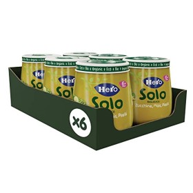 Hero Solo Omogeneizzati Zucchina Piselli Mais Bio, Cartone da 6 Vasetti x 120 Gr