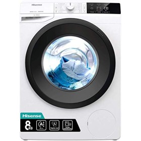 Hisense WFGE8012 Lavatrice freestanding a carica frontale, Capacità 8 Kg, 2000 W, 1200 giri, Bianco, 60 x 54.5 x 85 cm