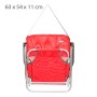 Aktive 53966 - Sedia Pieghevole Fissa Alluminio Beach 40x56x70 cm - Rosso
