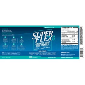 SUPERFLEX-6 - Formula avanzata per la cura delle articolazioni (glucosamina, condroitina, MSM, vitamina D, acido ialuronico ed e