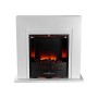 Camino Elettrico Denver con Cornice in Legno 1500 Watt Caminetto completo di Mobile