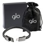 Glo Bracciale di Ricarica USB con Connettore USB-C Compatibile con Sigaretta Elettronica e Cellulari Colore Nero Effetto Similpe