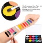 Truccabimbi Kit, Body Painting Colori, Pittura Facciale, Trucchi Carnevale Bambini Colori, 15 Colori, 2 Pennelli, 40 Modelli di 