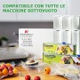 KitchenBoss Sacchetti Sottovuoto per Alimenti,3 rotoli 15x500cm,15 M,(Non più forbici) Rotoli Sacchetti goffrati,per Conservazi