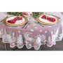 Asunflower - Tovaglia natalizia in pizzo con fiocco di neve, per decorazione natalizia, 177,8 cm, colore: Bianco