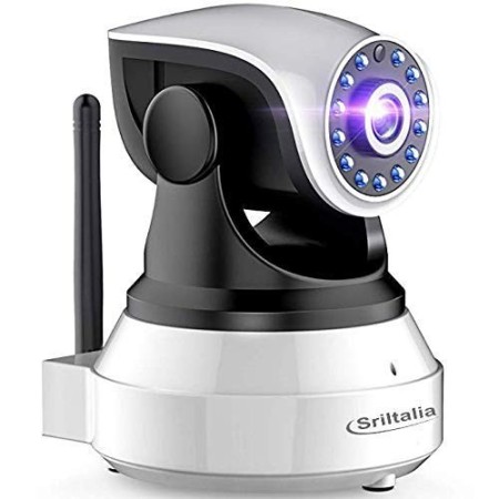 Sricam SP017 Telecamera di Sorveglianza Wireless 1080P, Videocamera IP HD Interno WiFi/Ethernet con Visione Notturna, Audio Bidi