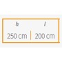 Garden Friend Tenda da sole a Caduta con rullo in alluminio e copertura in poliestere, attacco a soffitto, Altezza 250 cm, Lungh
