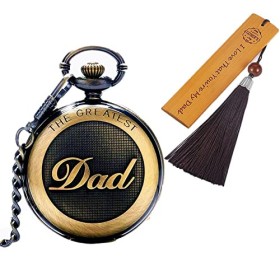 Regalo Festa del Papà Vintage Orologio da Taschino e Segnalibro