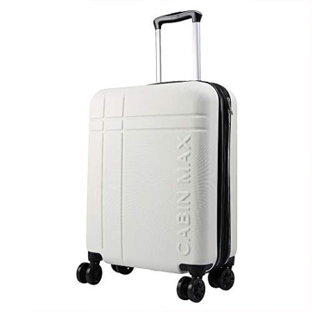 Cabin Max Velocity Trolley Rigido Cabin Size Leggero | Valigia con 4 Ruote in ABS Resistente 55x40x20 con Zip ESPANDIBILE a 55x4