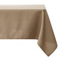 Deconovo Tovaglia Rettangolare Impermeabile Antimacchia in Tessuto Aspetto Lino per Tavolo 140x300cm Taupe