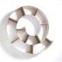 Wink Design Mensola da Parete libreria CHIOCCIOLA, Metallo, Bianco Lucido, 13.5x105x105 cm