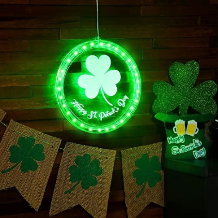 Luce Decorativa Finestra Trifoglio San Patrizio Day