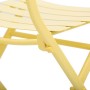 Outsunny Set Tavolo e Sedie da Giardino ed Esterno in Metallo Giallo, Set da 3 Pezzi Pieghevole e Salvaspazio