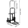 BuoQua Capacità 190kg Carrello Pieghevole Per Scale Con 6 Ruote Carrello Trasformabilble Per Scale In Acciaio Carrello Per Scal