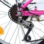 Ridgeyard 20 Pollici Bicicletta da Bambina Bici Ragazzi Ragazze per 12-16 Anni Children Bike (Rosa + Bianco)