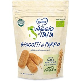 Mellin Viaggio d'Italia, Biscotti di Farro Bio - 6 Confezioni da 150 gr