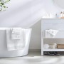 AmazonBasics Performance - 2 teli bagno, 2 asciugamani per il viso e 2 salviette piccole, Bianco