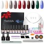 Shelloloh - Set di 10 smalti a gel per unghie, con lampada a doppia fonte di luce da 36 W