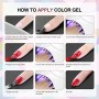 Shelloloh - Set di 10 smalti a gel per unghie, con lampada a doppia fonte di luce da 36 W