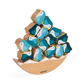 Janod Giocattolo Pinguini in Legno a Dondolo 