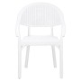 Totò Piccinni Sedia da Giardino Pieghevole per PIC-Nic Campeggio Casa in Simil Rattan (Set 2 Sedie Pieghevoli, Bianco)