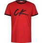 Calvin Klein Relaxed Retro Crew Tee Top Pigiama, Rosso (High Risk XBG), Small Uomo