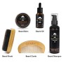ALIVER Kit per la cura della barba, Kit per la barba, Olio per barba + Balsamo per barba + Shampoo per barba + Spazzola per barb