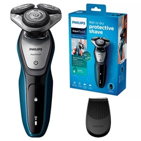 Philips AquaTouch S5420/06 Rasoio Elettrico AquaTec Wet & Dry con Lame MultiPrecision,Testina Flex 5 Direzioni e Sistema di Prot