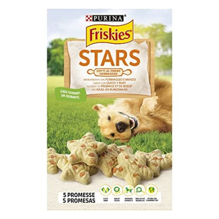 Purina Friskies Stars Biscotti per Cane Aromatizzati con Formaggio e Manzo, 6 Scatole da 320 g Ciascuna