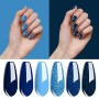 Vishine – Set di 6 smalti gel semi permanenti 8 ml blu turchese verde Soak Off UV LED smalto per unghie gel nail art con confe