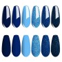 Vishine – Set di 6 smalti gel semi permanenti 8 ml blu turchese verde Soak Off UV LED smalto per unghie gel nail art con confe