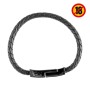 Glo Bracciale di Ricarica USB con Connettore USB-C Compatibile con Sigaretta Elettronica e Cellulari Colore Nero Effetto Similpe
