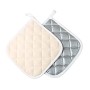 WXLAA Presine da Cucina in Cottone Termoresistente Lavabile Resistente al Calore per Cucina (Bianco)
