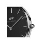 Daniel Wellington Petite Ashfield Orologio Donna, 32mm, in Maglia, Nero/Argento