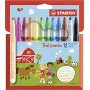 Pennarellone super lavabile - STABILO Trio Jumbo - Astuccio da 12 - Colori assortiti