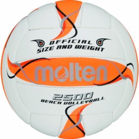 Molten - BV1500-OR, Pallone da beach volley, colore: Bianco/Arancione/Argento