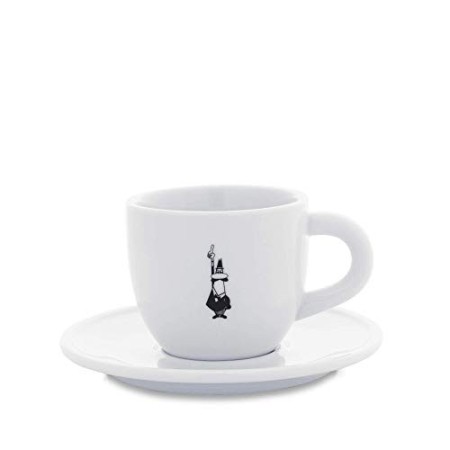Bialetti Y0TZ099 Tazzina Cappuccino Istituzionale (con Piattino), Porcellana