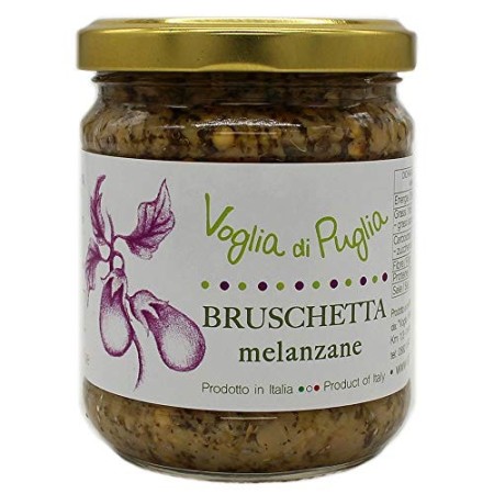 Voglia Di Puglia Bruschetta Melanzane In Olio Extravergine D'oliva 190 grammi