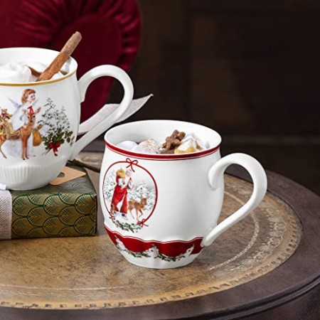 Villeroy & Boch Toy's Fantasy Tazza Jumbo Babbo Natale con Animali della Foresta, Porcellana, Multicolore, 0,53 l